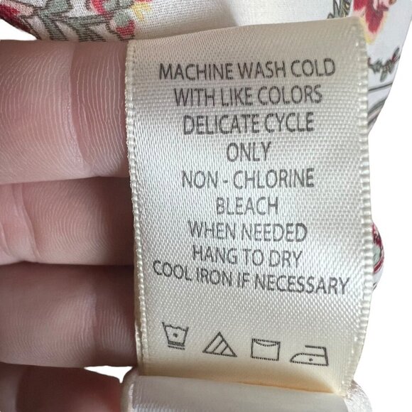 MAX STUDIO Sleeveless Floral Boho Top Y2K Handkerchief Tunic Fairycore Size Med - Picture 10 of 10